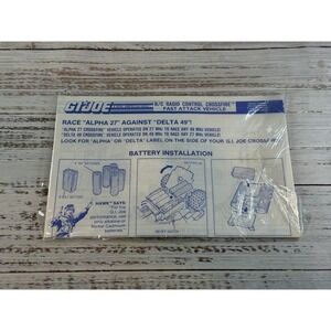 Vintage 1987 GI Joe Crossfire R/C Car Factory Sealed Instructions Unused Decals